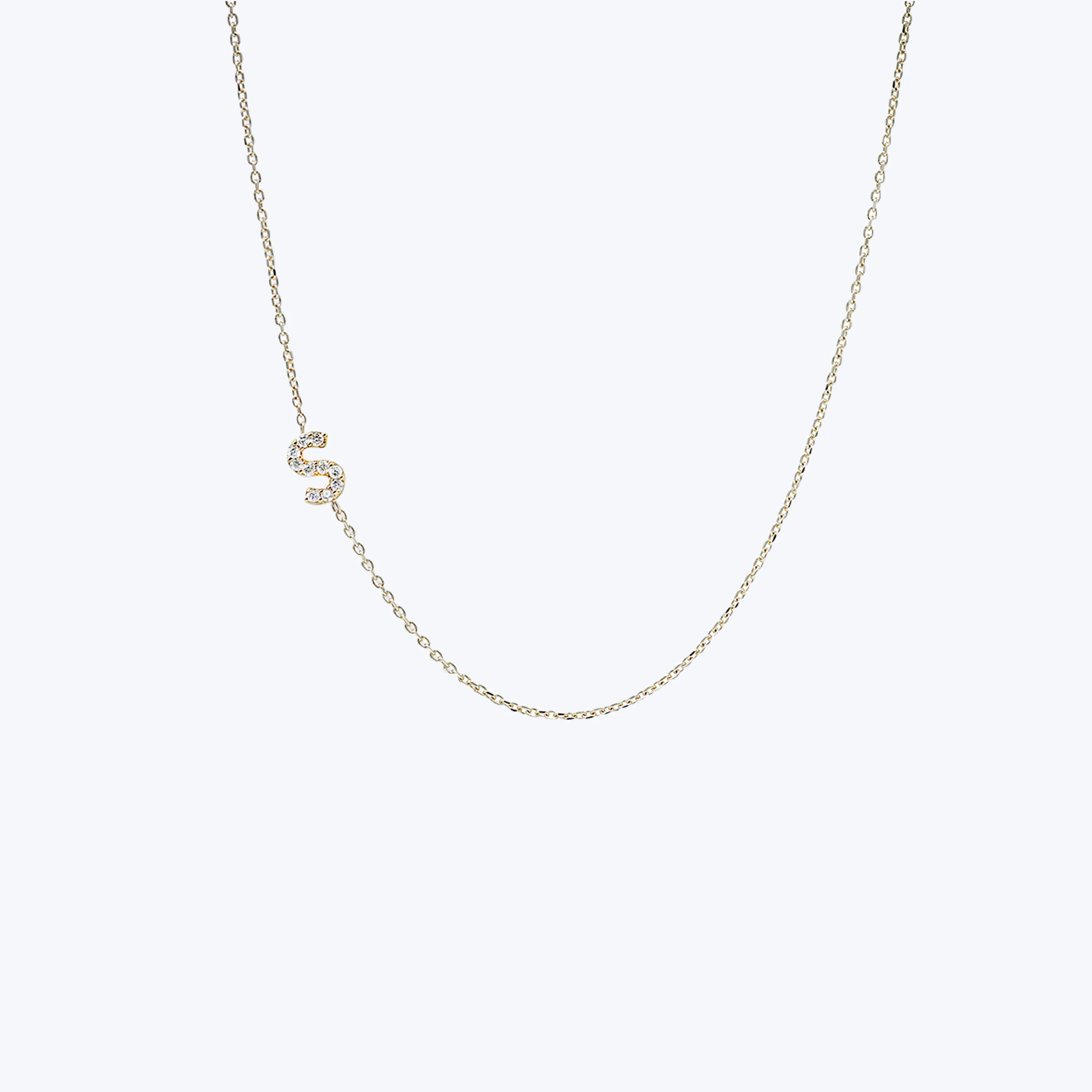 Love Letter Pavé Initial Necklace