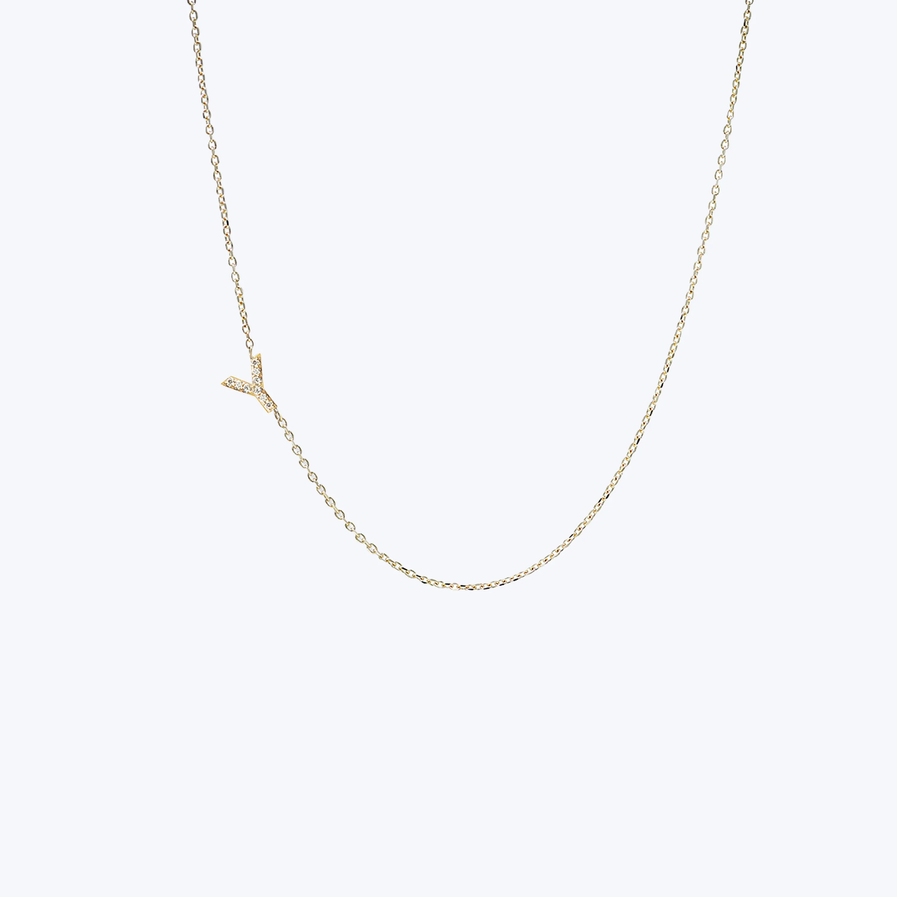 Love Letter Pavé Initial Necklace