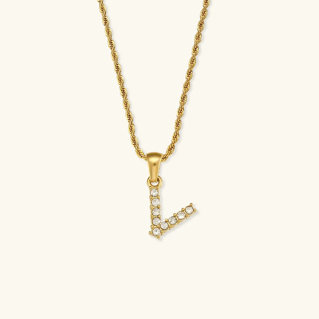 Maeve Letter Initial Diamond Necklace