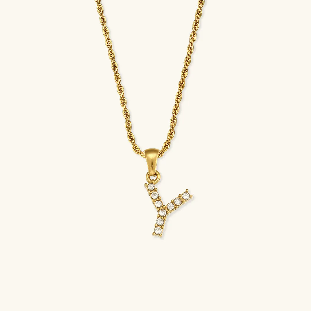 Maeve Letter Initial Diamond Necklace