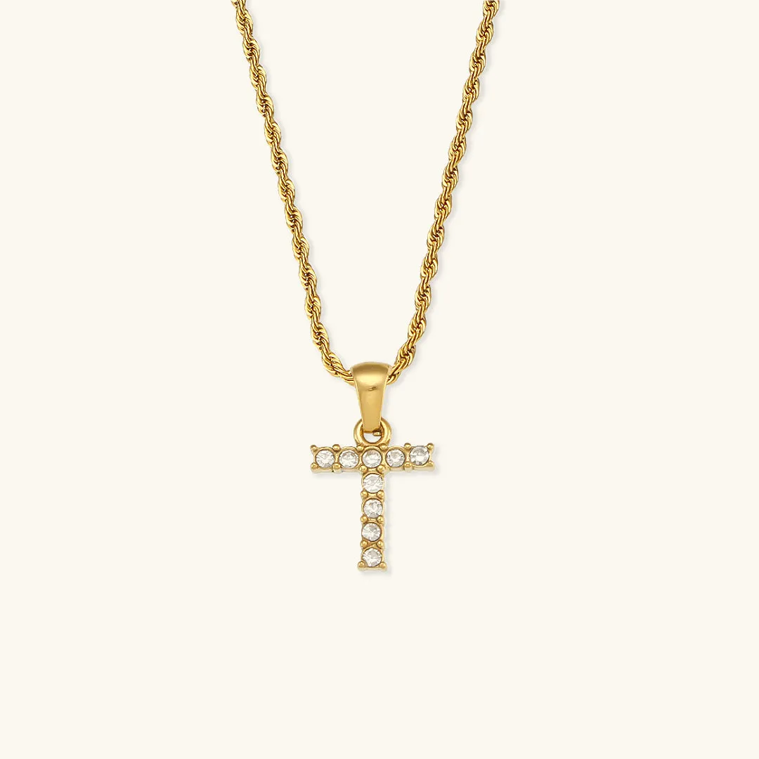 Maeve Letter Initial Diamond Necklace