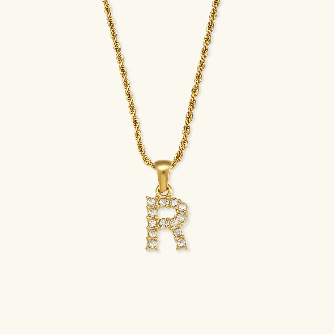 Maeve Letter Initial Diamond Necklace