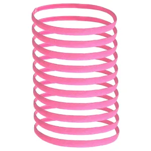 Medium Pink Mini Headbands - 10 Pack