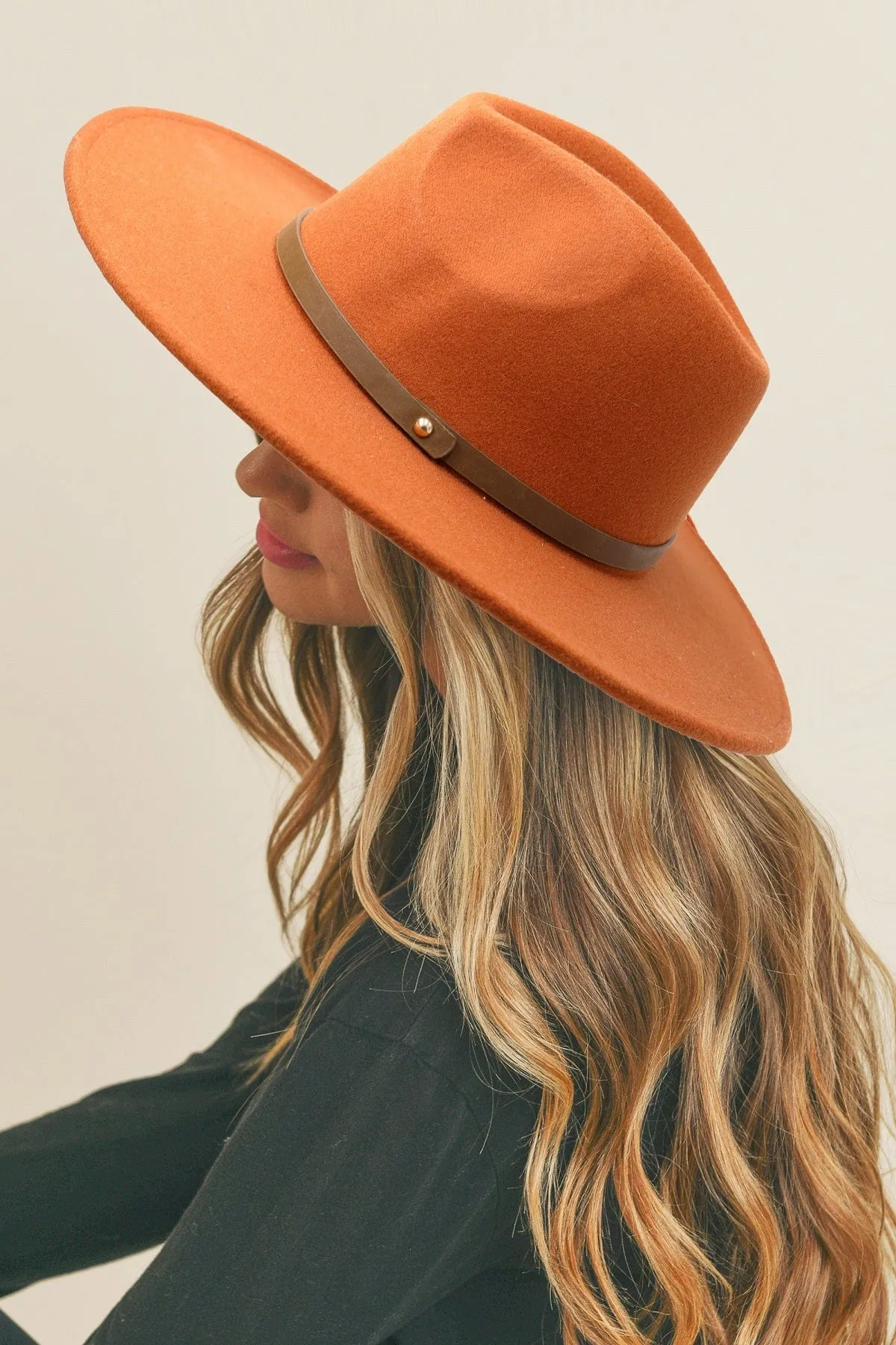 MH0053 Fedora Band Trim Felt Hat