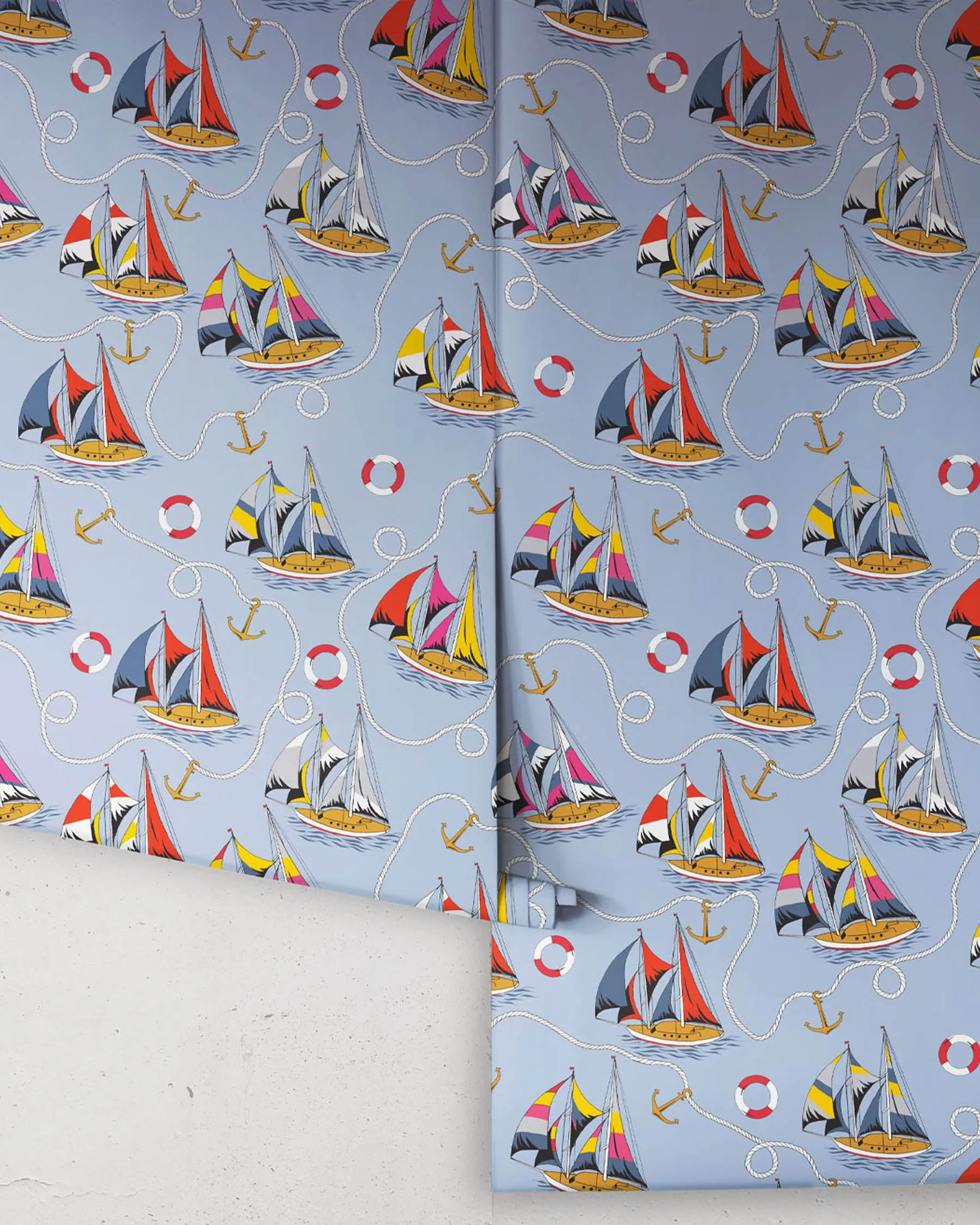 Milton & King x Kip&Co Hey Sailor Regatta Wallpaper