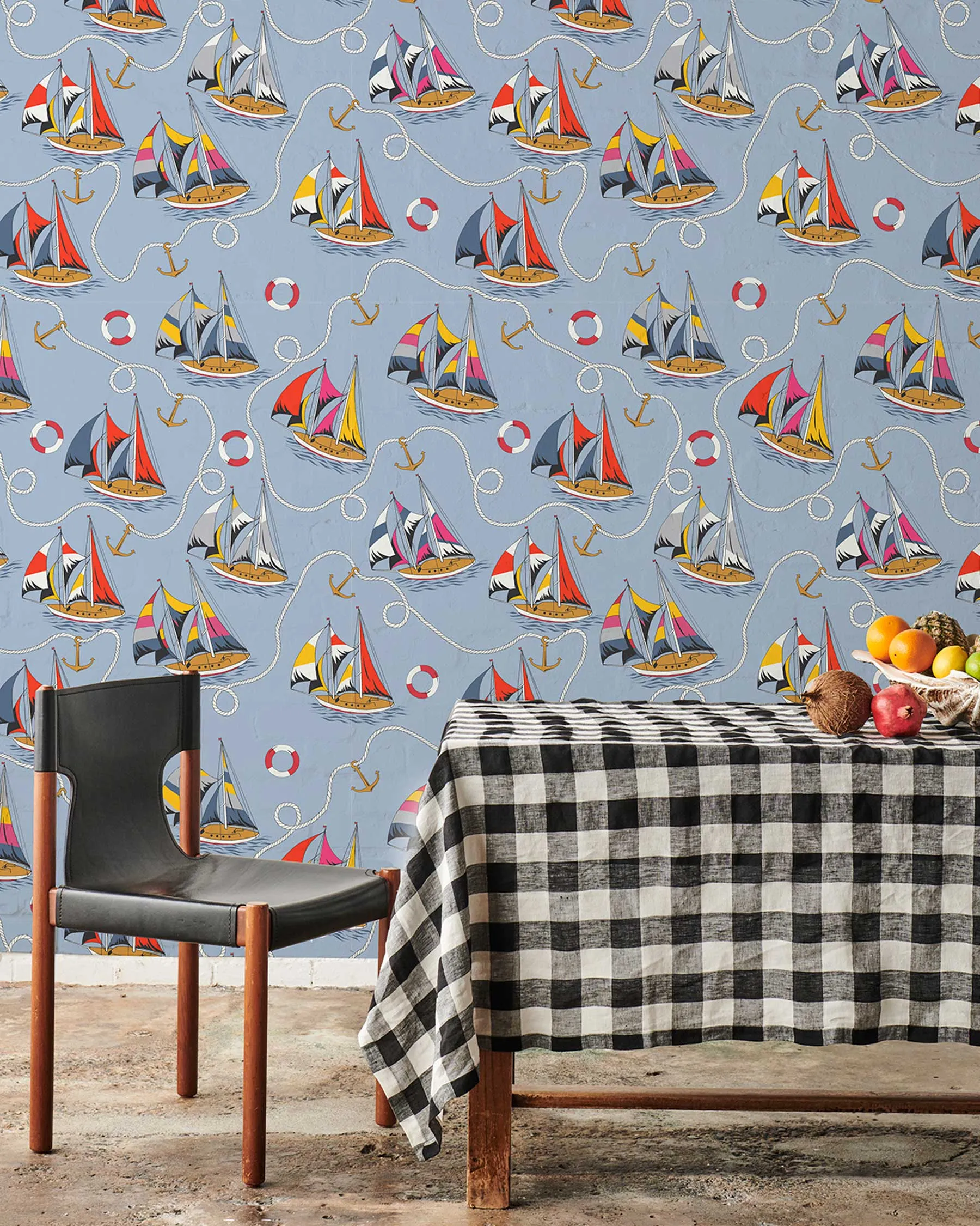 Milton & King x Kip&Co Hey Sailor Regatta Wallpaper