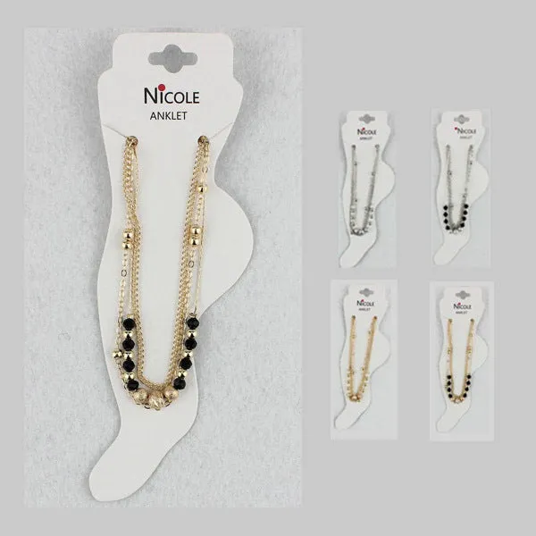 Multi Chain Anklet 3033 ( 12 units)