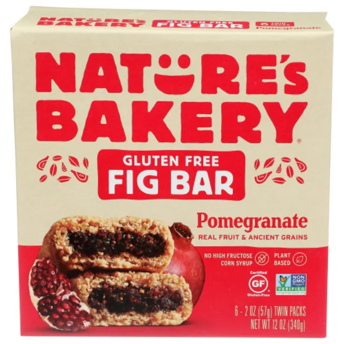 Natures Bakery Bar Fig Gf Pomegranate 6Ct 12 Oz - Pack Of 6