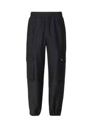 Navy Cargo Trousers with Elastic Waist