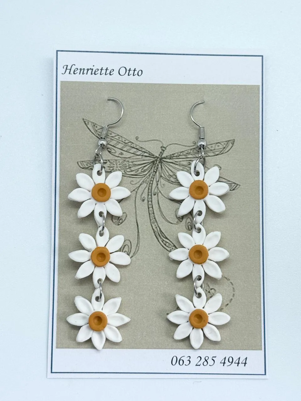 Otto Jewellery Daisy Flower Drop Earrings