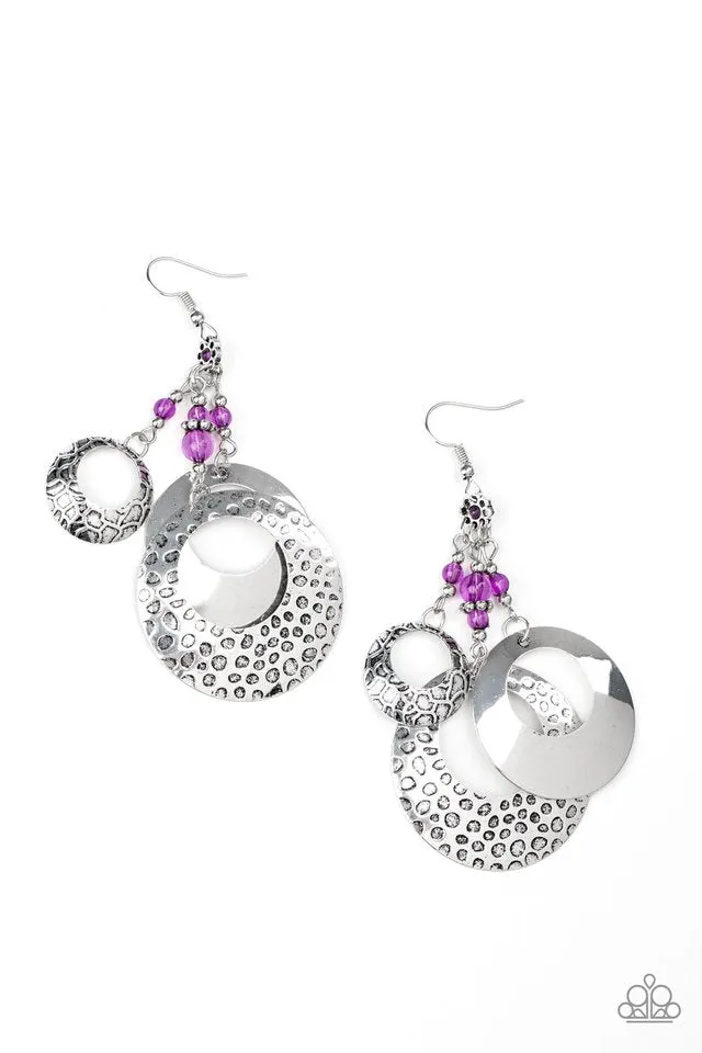 Paparazzi Earring ~ Wanderlust Garden - Purple