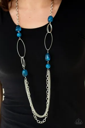 Paparazzi Necklace ~ Pleasant Promenade - Blue