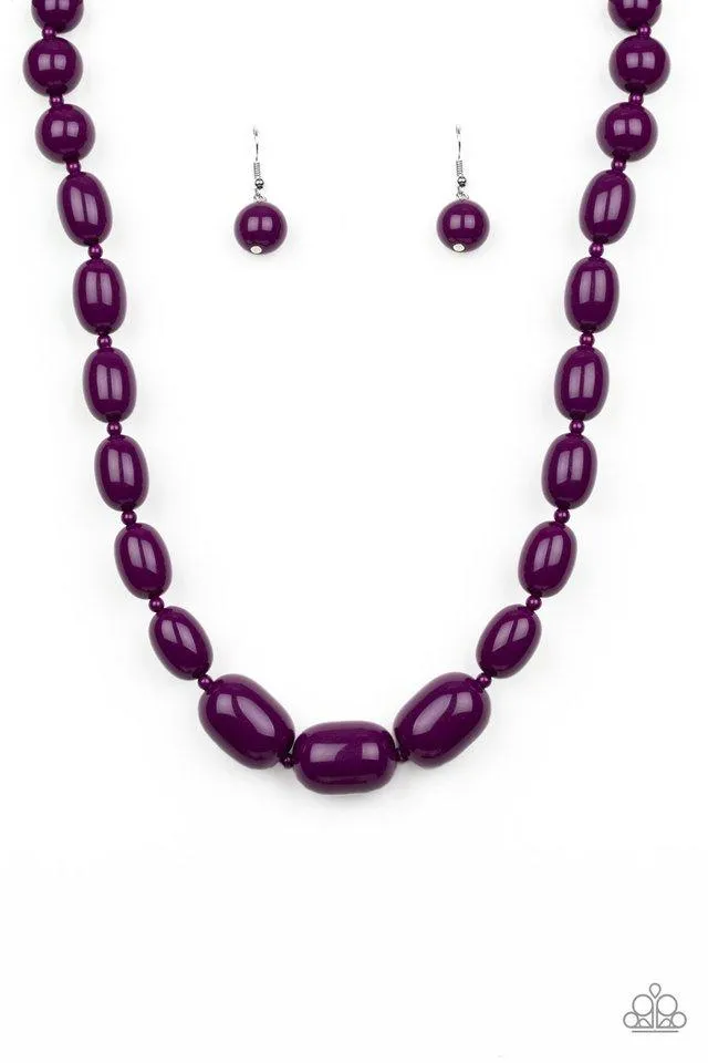 Paparazzi Necklace ~ Poppin Popularity - Purple