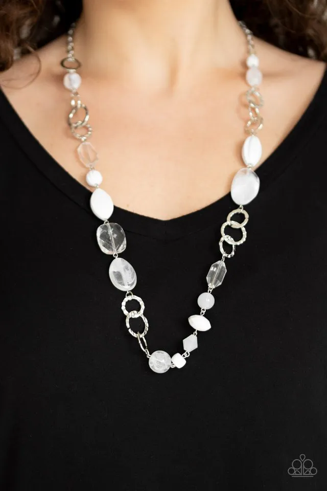 Paparazzi Necklace ~ Prismatic Paradise - White