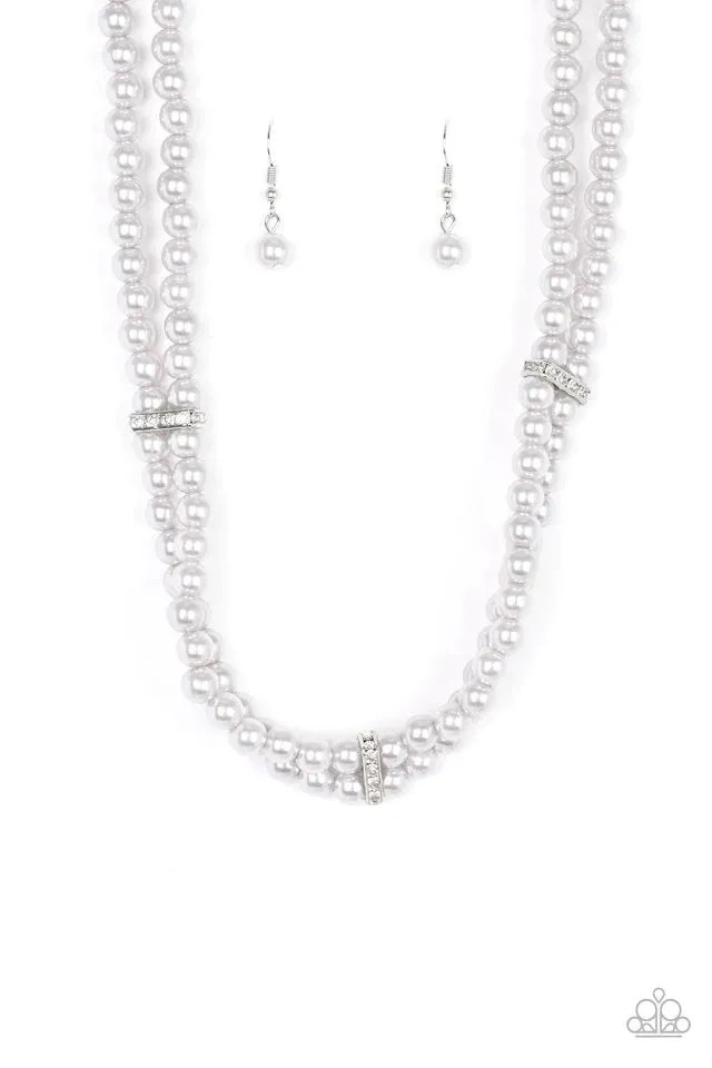 Paparazzi Necklace ~ Put On Your Party Dress - Silver