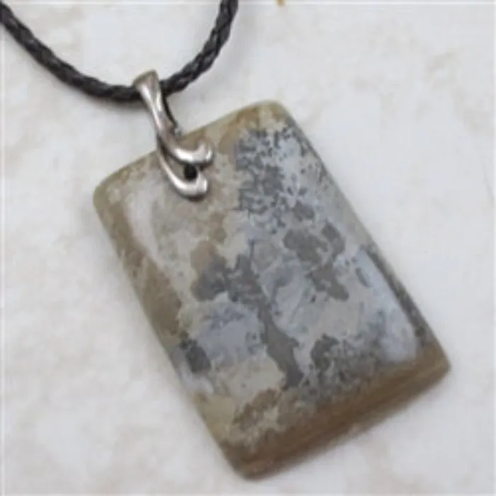 Picture Jasper Gemstone Pendant Necklace