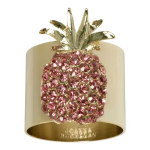 Pineapple Napkin Rings, Pink, Set of Two