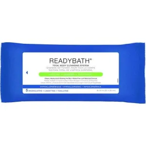 ReadyBath Total Body Cleansing Standard Weight Washcloths Fragrance Free Case of 30