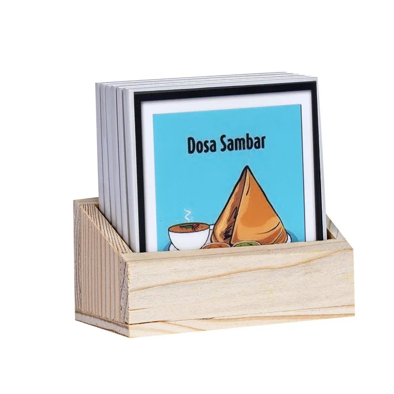 Samosa Chai Coaster - Set Of Six