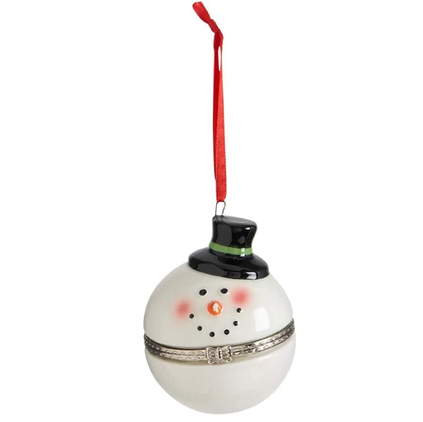 Snowman Pillbox Ornaments