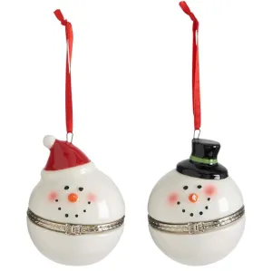 Snowman Pillbox Ornaments