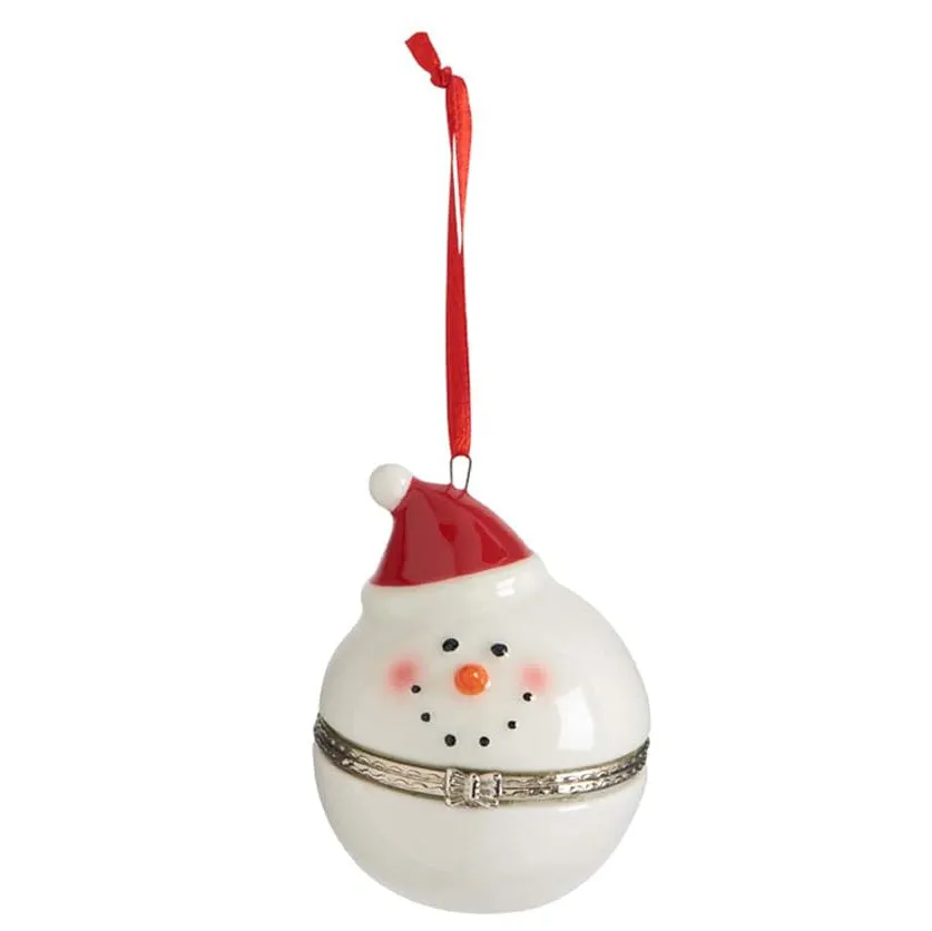 Snowman Pillbox Ornaments