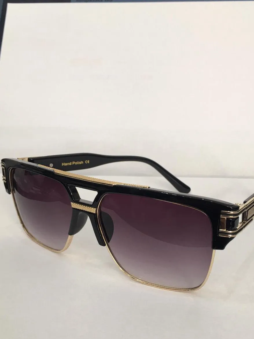 Square Metal Plastic Stylish Sunglasses