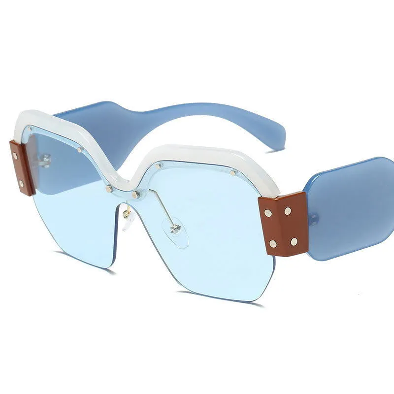 Stylish Multicolor Oversize One Piece Sunglasses