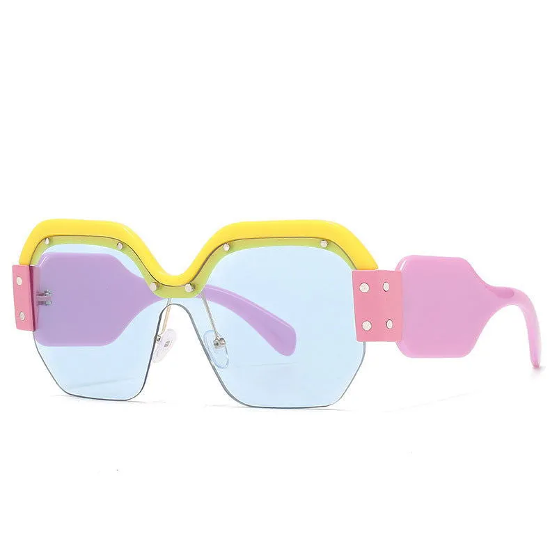 Stylish Multicolor Oversize One Piece Sunglasses