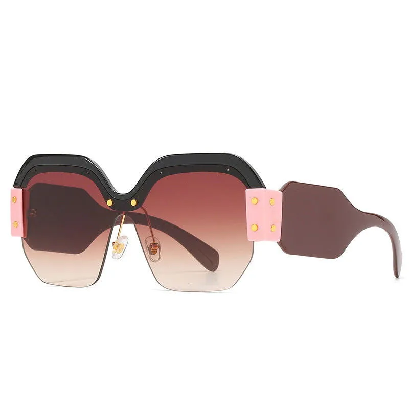 Stylish Multicolor Oversize One Piece Sunglasses