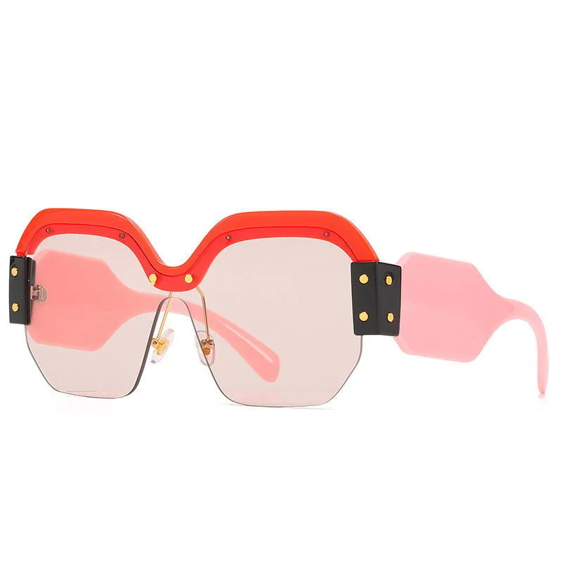 Stylish Multicolor Oversize One Piece Sunglasses