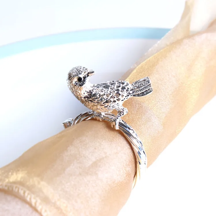 Ten Golden Bird Napkin Rings