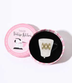 Wake Up & Smell The Coffee Mini Brooch